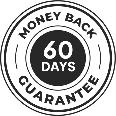 60-day money-back guarantee seal